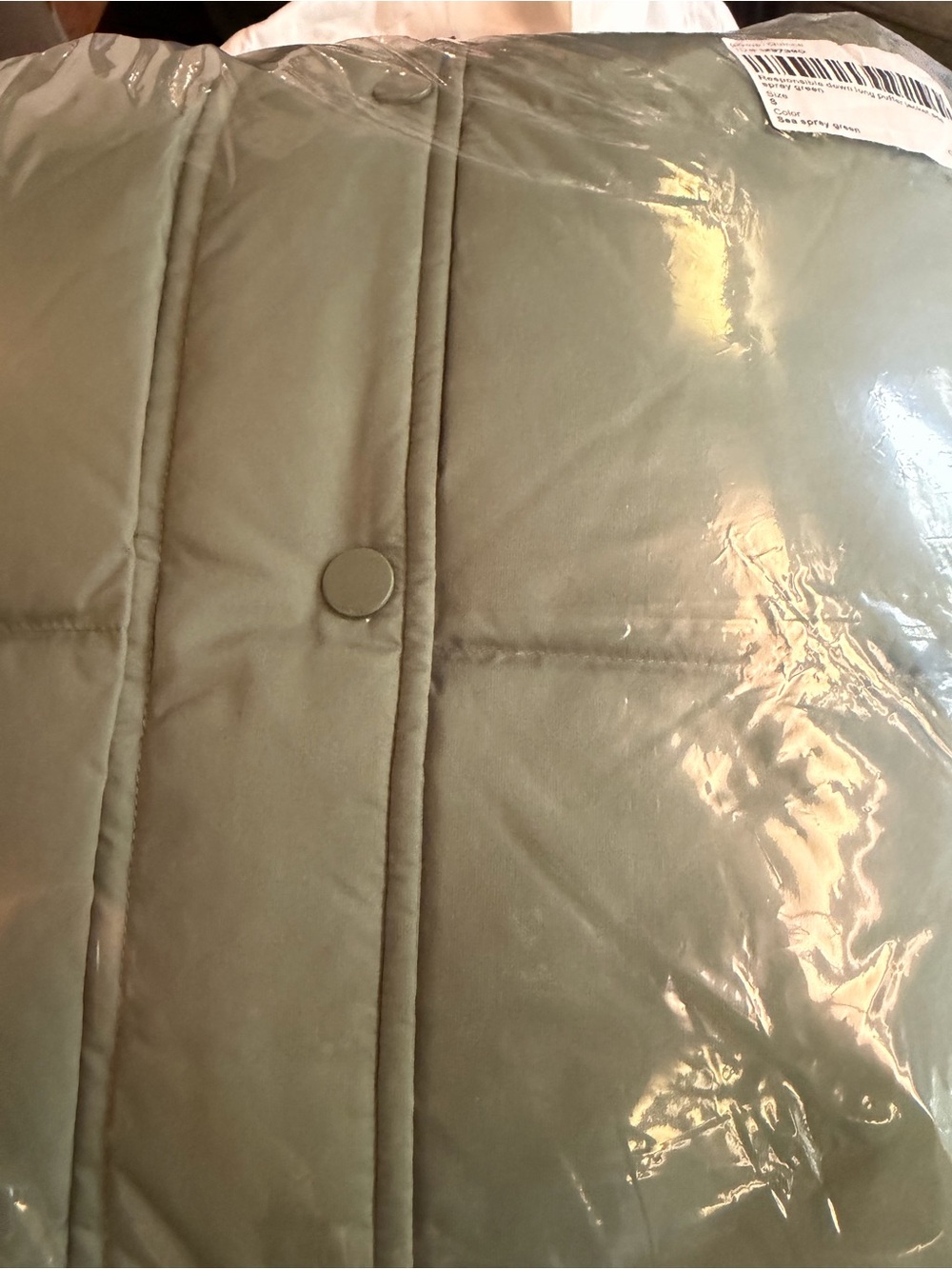 Quince Responsible Down Ling Puffer Coat in Sea Spray Green Size Small 1052 - Picture 12 of 12